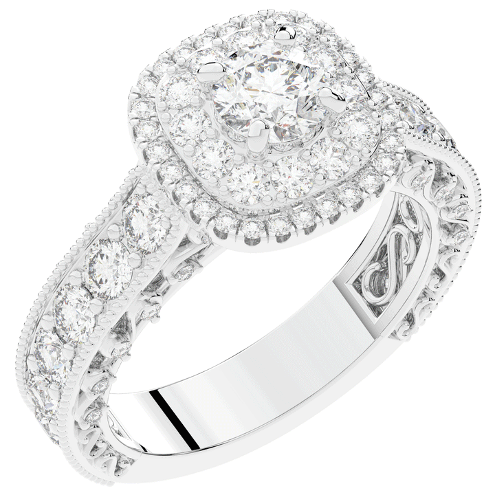 2.30CT.TW ROUND LAB DIAMOND ENGAGEMENT RING - Nazarelle