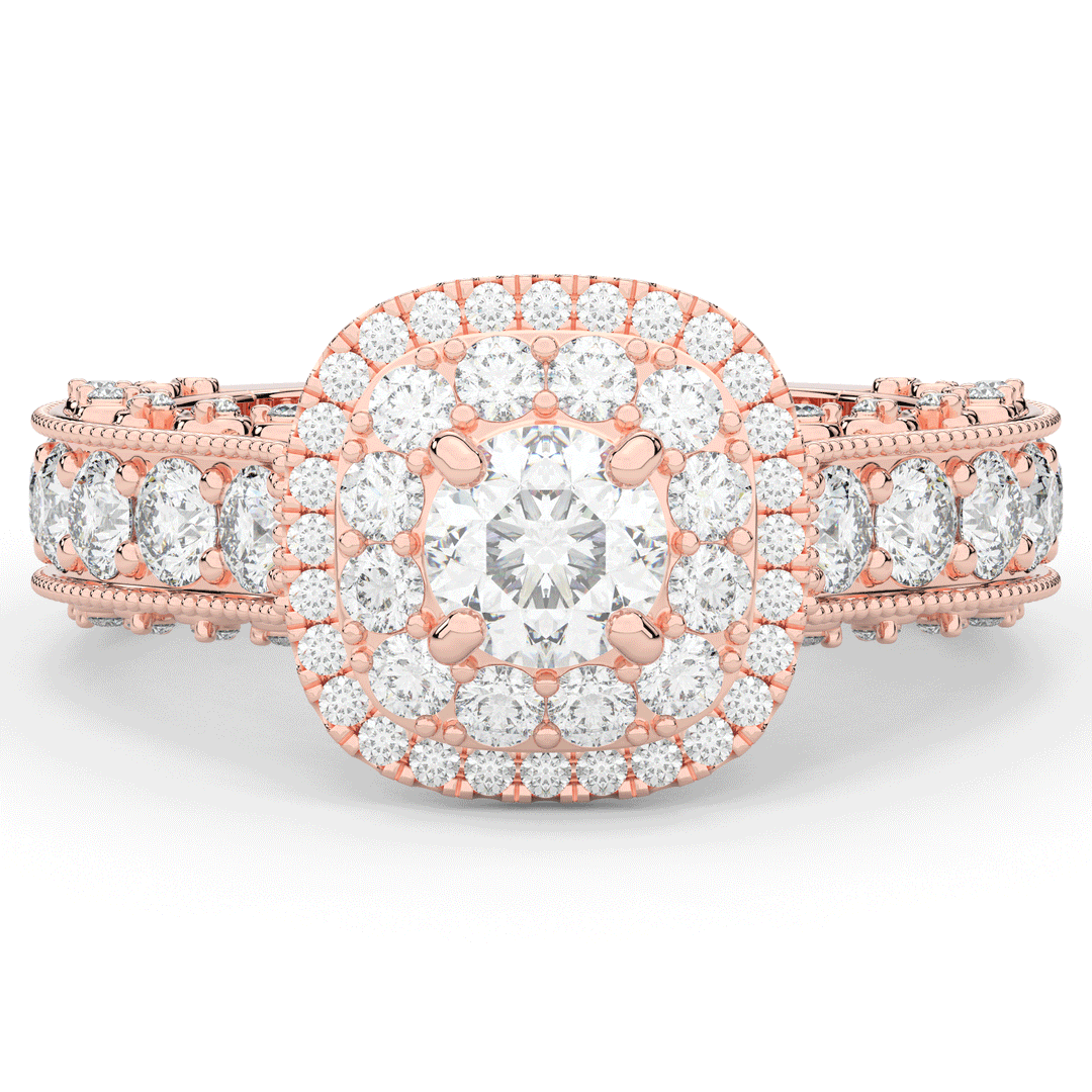 2.30CT.TW ROUND LAB DIAMOND ENGAGEMENT RING - Nazarelle