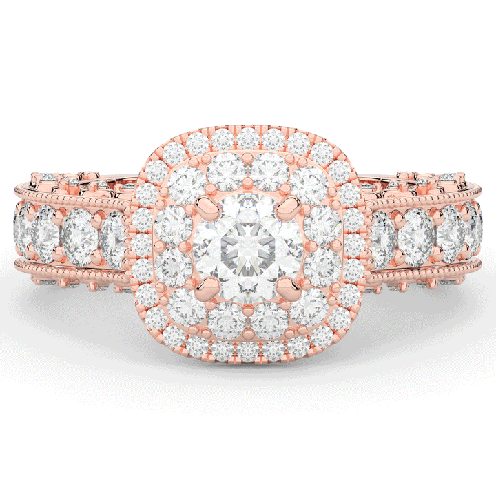 2.30CT.TW ROUND LAB DIAMOND ENGAGEMENT RING - Nazarelle