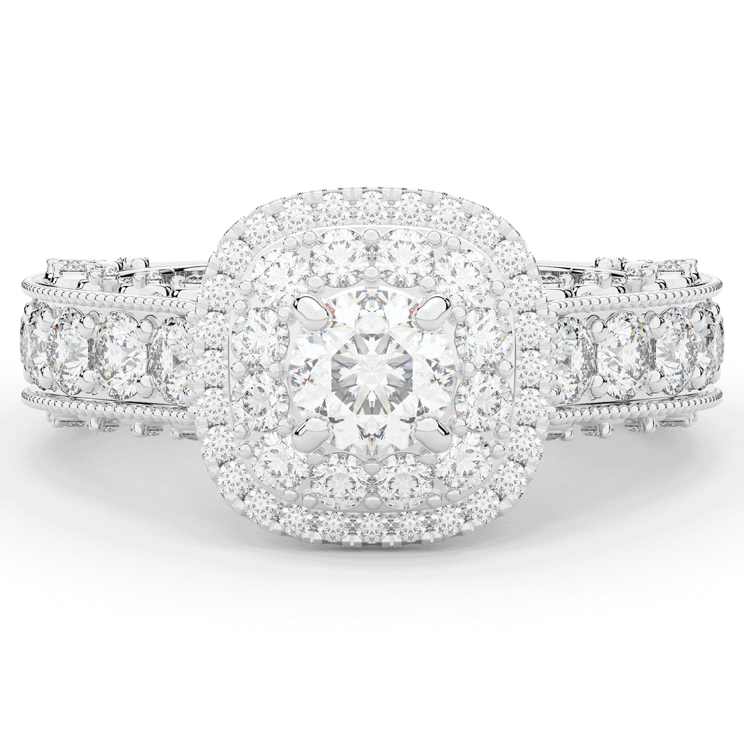 2.30CT.TW ROUND LAB DIAMOND ENGAGEMENT RING - Nazarelle
