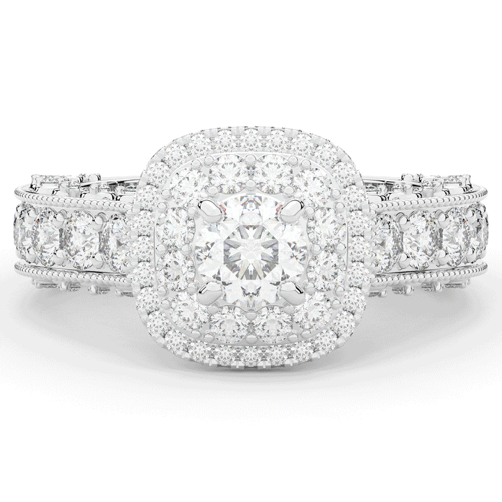 2.30CT.TW ROUND LAB DIAMOND ENGAGEMENT RING - Nazarelle