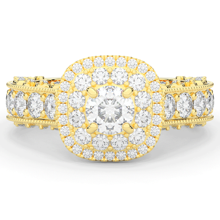 2.30CT.TW ROUND LAB DIAMOND ENGAGEMENT RING - Nazarelle