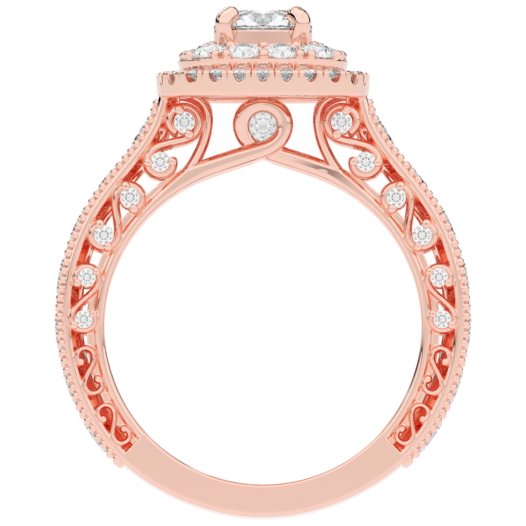 2.30CT.TW ROUND LAB DIAMOND ENGAGEMENT RING - Nazarelle