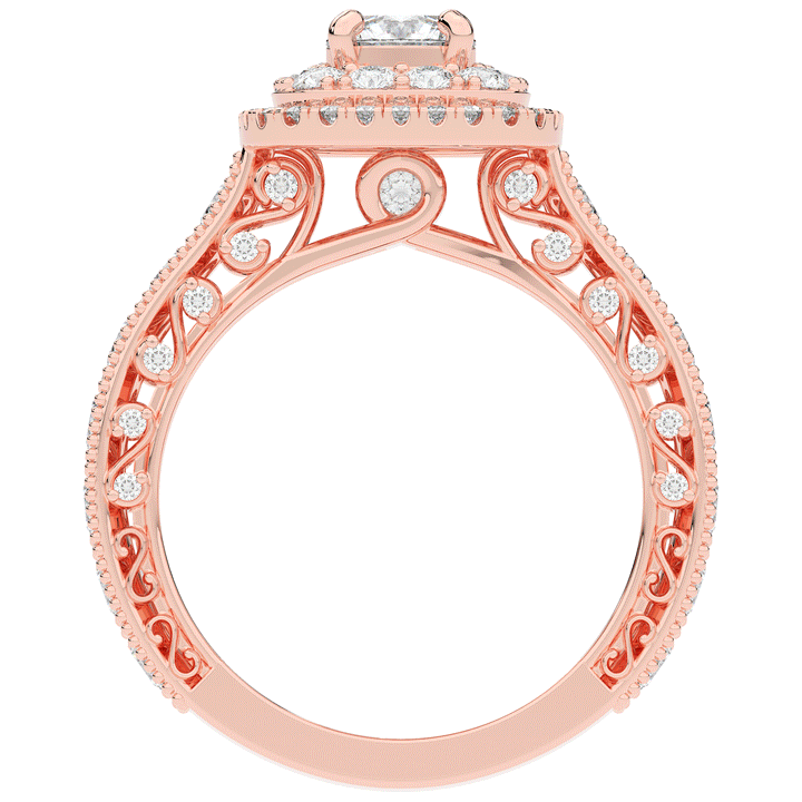 2.30CT.TW ROUND LAB DIAMOND ENGAGEMENT RING - Nazarelle