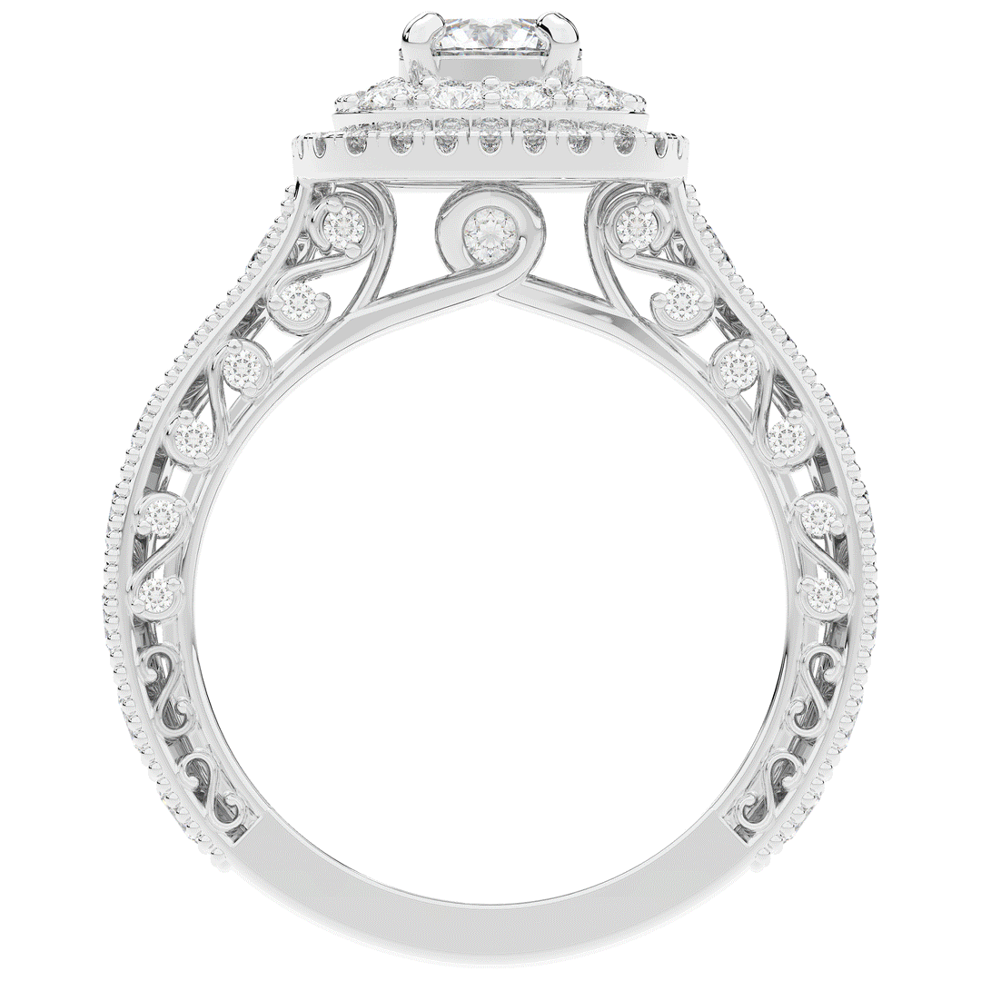 2.30CT.TW ROUND LAB DIAMOND ENGAGEMENT RING - Nazarelle