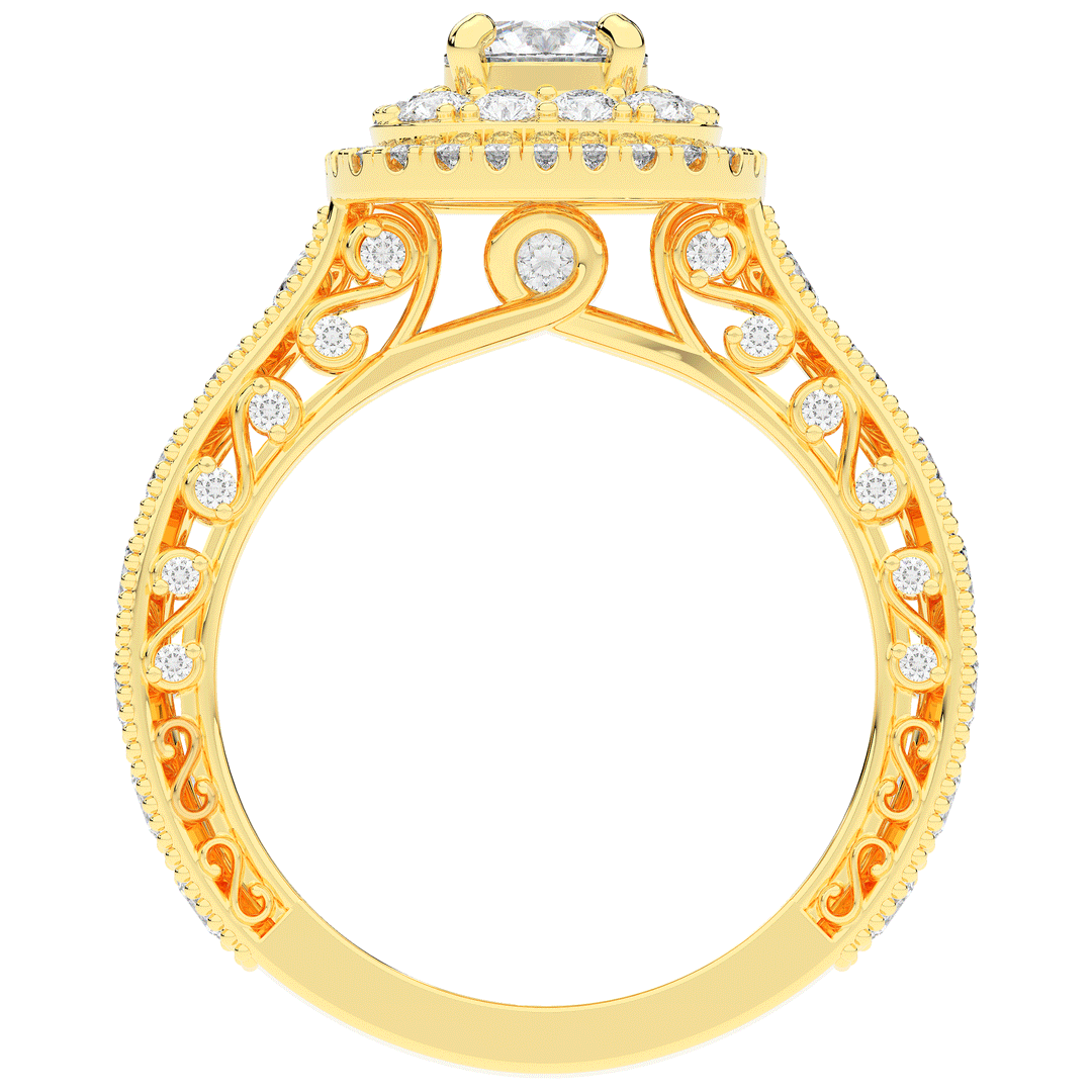 2.30CT.TW ROUND LAB DIAMOND ENGAGEMENT RING - Nazarelle