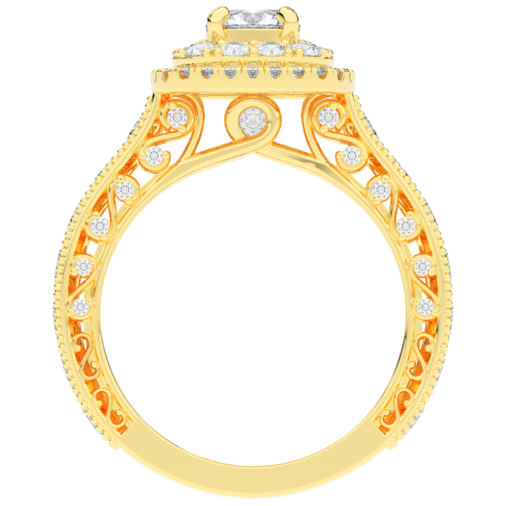 2.30CT.TW ROUND LAB DIAMOND ENGAGEMENT RING - Nazarelle