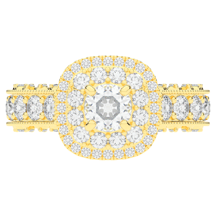 2.30CT.TW ROUND LAB DIAMOND ENGAGEMENT RING - Nazarelle
