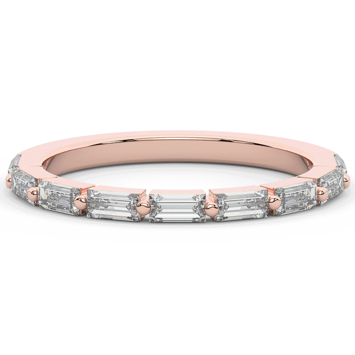 0.70CT.TW BAGUETTE LAB DIAMOND WEDDING BAND - Nazarelle