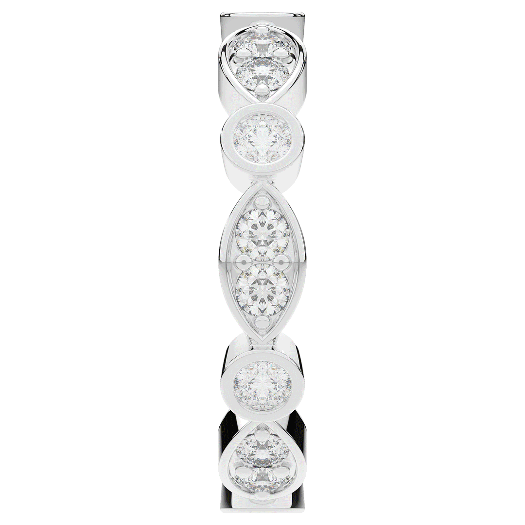 0.80CT.TW ROUND LAB DIAMOND WEDDING BAND - Nazarelle