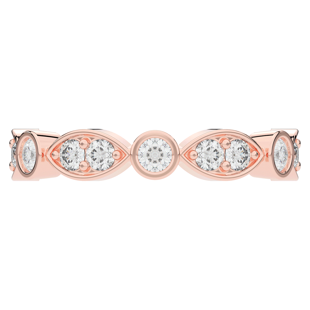 0.80CT.TW ROUND LAB DIAMOND WEDDING BAND - Nazarelle