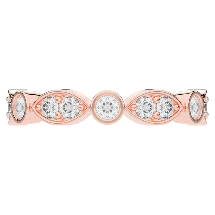0.80CT.TW ROUND LAB DIAMOND WEDDING BAND - Nazarelle