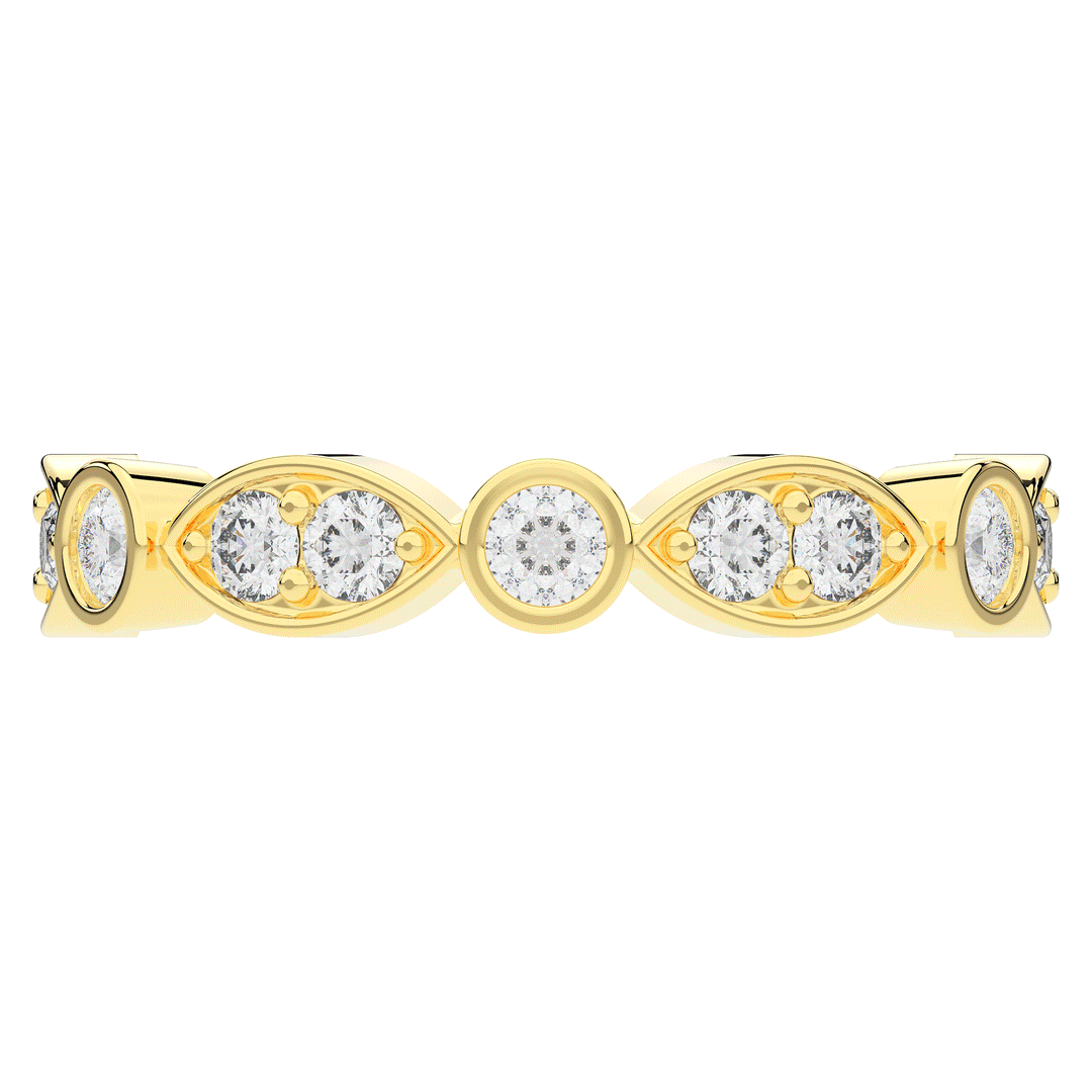 0.80CT.TW ROUND LAB DIAMOND WEDDING BAND - Nazarelle