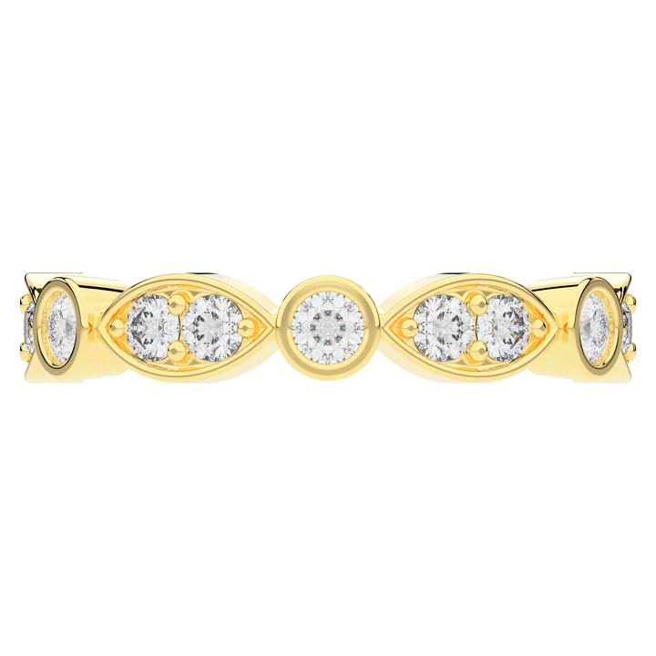 0.80CT.TW ROUND LAB DIAMOND WEDDING BAND - Nazarelle