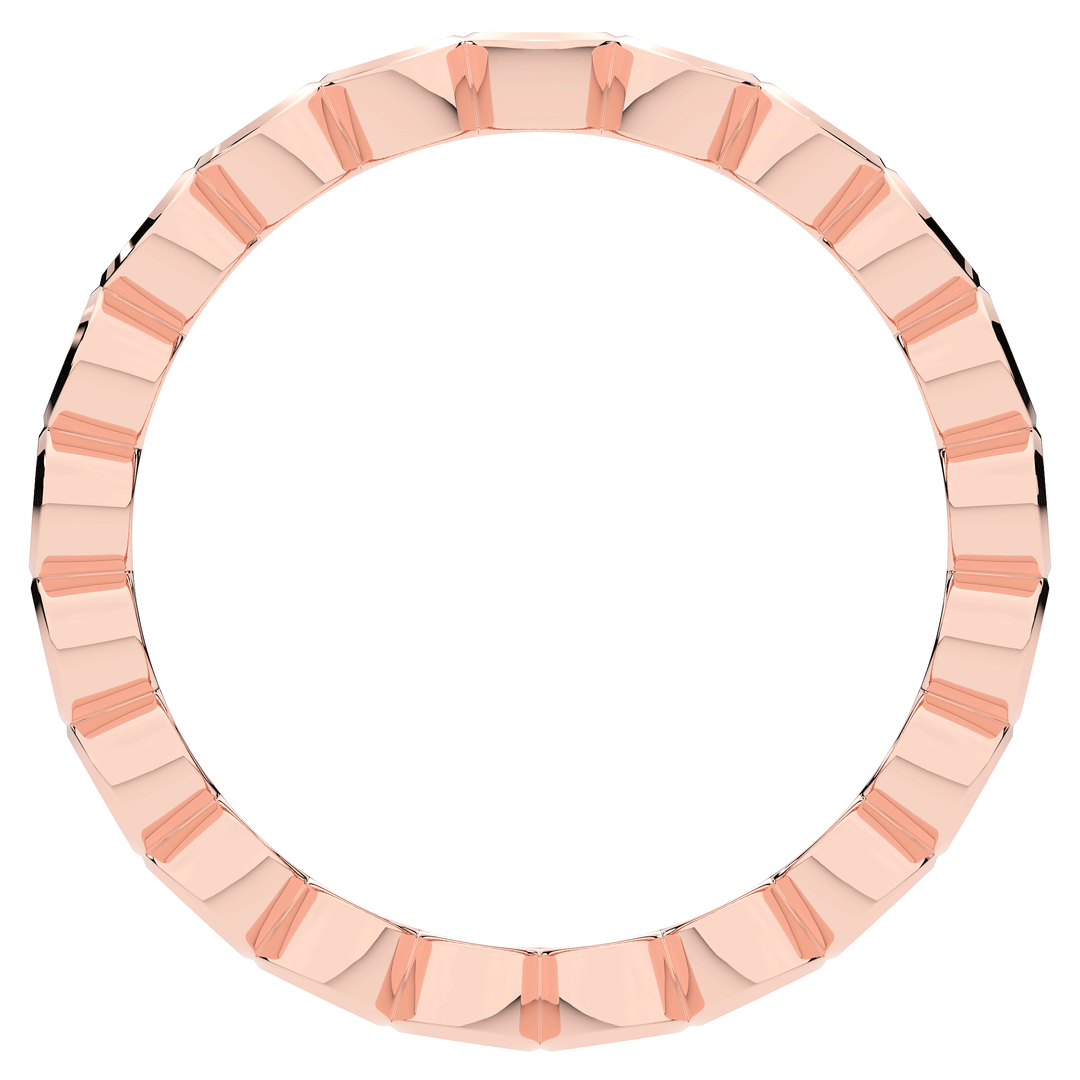 0.90CT.TW ROUND LAB DIAMOND BEZEL SET ETERNITY WEDDING BAND - Nazarelle