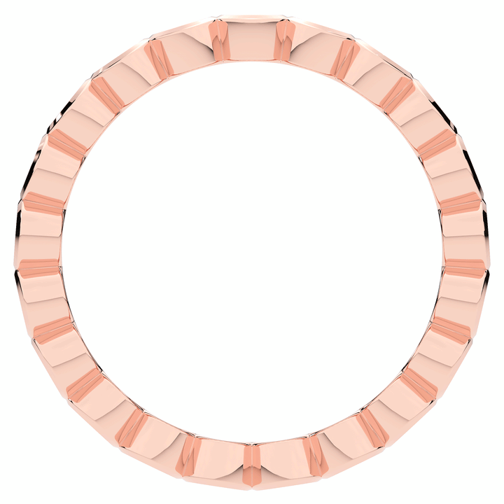 0.90CT.TW ROUND LAB DIAMOND BEZEL SET ETERNITY WEDDING BAND - Nazarelle