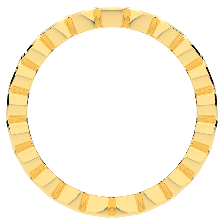 0.90CT.TW ROUND LAB DIAMOND BEZEL SET ETERNITY WEDDING BAND - Nazarelle
