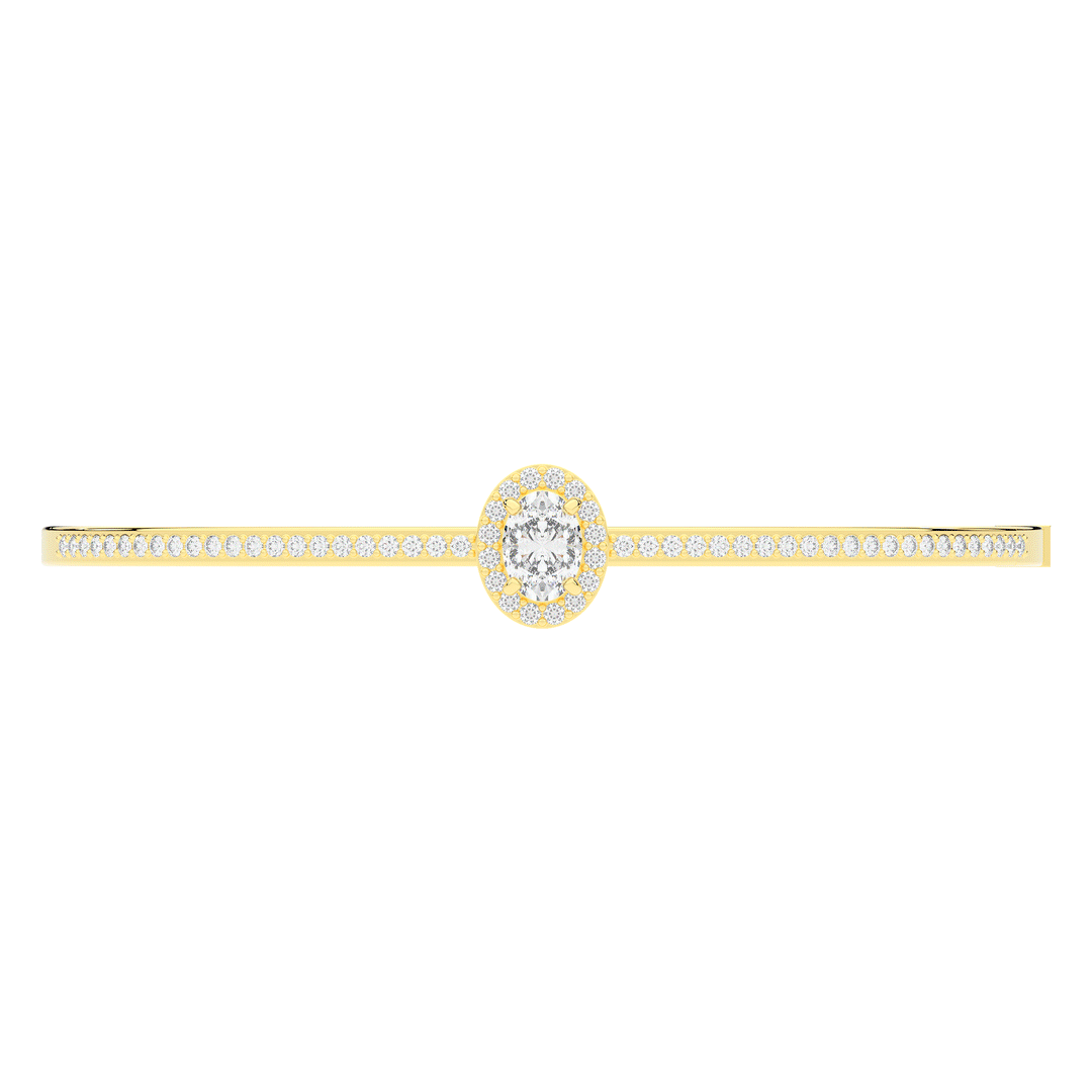 1.40CT.TW OVAL AND ROUND LAB DIAMOND BANGLE - Nazarelle