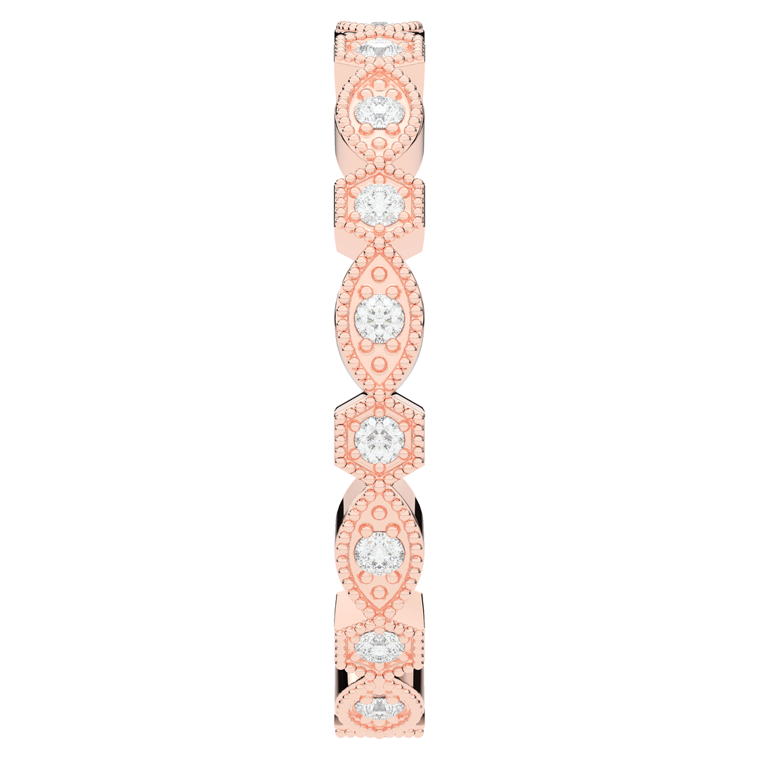 0.15CT.TW ROUND LAB DIAMOND WEDDING BAND - Nazarelle