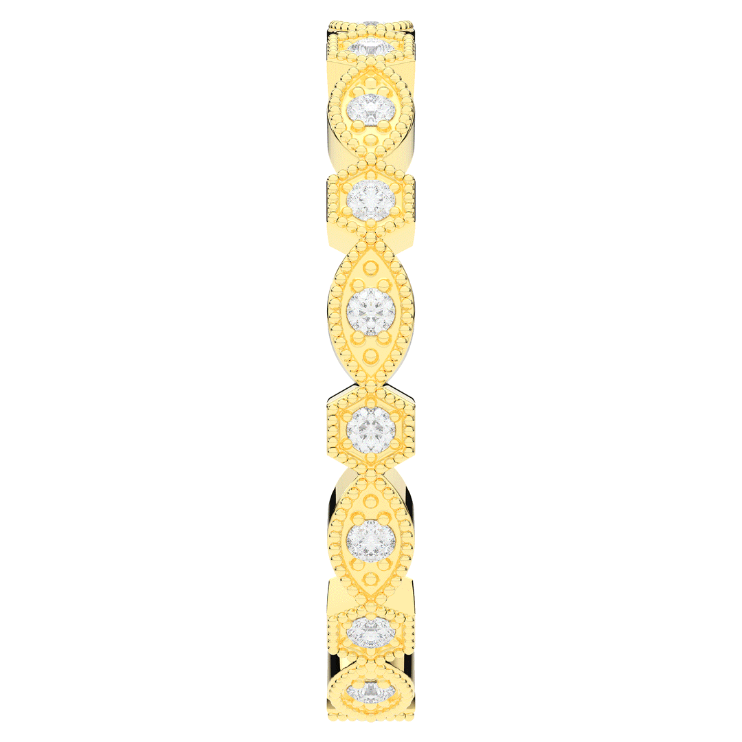 0.15CT.TW ROUND LAB DIAMOND WEDDING BAND - Nazarelle