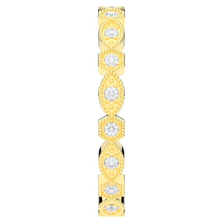 0.15CT.TW ROUND LAB DIAMOND WEDDING BAND - Nazarelle