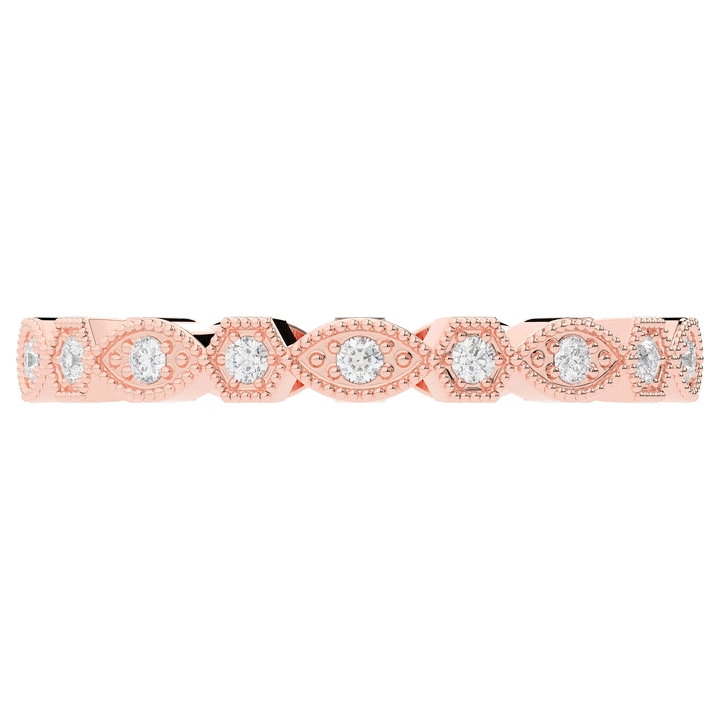 0.15CT.TW ROUND LAB DIAMOND WEDDING BAND - Nazarelle