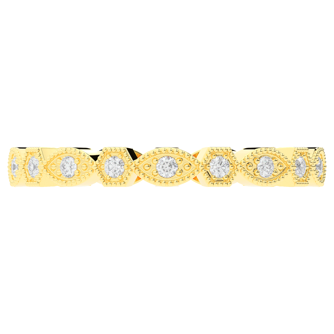 0.15CT.TW ROUND LAB DIAMOND WEDDING BAND - Nazarelle