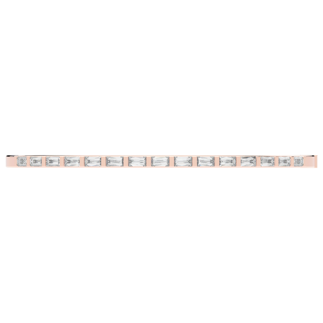 1.50CT.TW BAGUETTE LAB DIAMOND SHARED PRONG BANGLE - Nazarelle