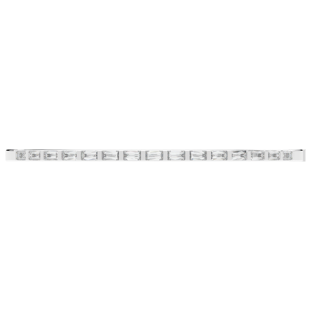 1.50CT.TW BAGUETTE LAB DIAMOND SHARED PRONG BANGLE - Nazarelle