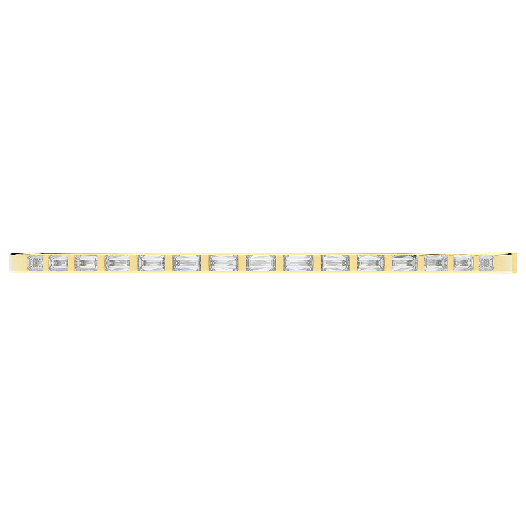 1.50CT.TW BAGUETTE LAB DIAMOND SHARED PRONG BANGLE - Nazarelle