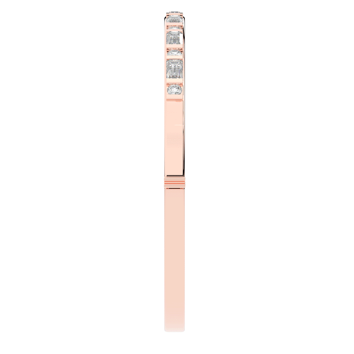 2.75CT.TW ROUND AND EMERALD CUT LAB DIAMOND SHARED PRONG BANGLE - Nazarelle