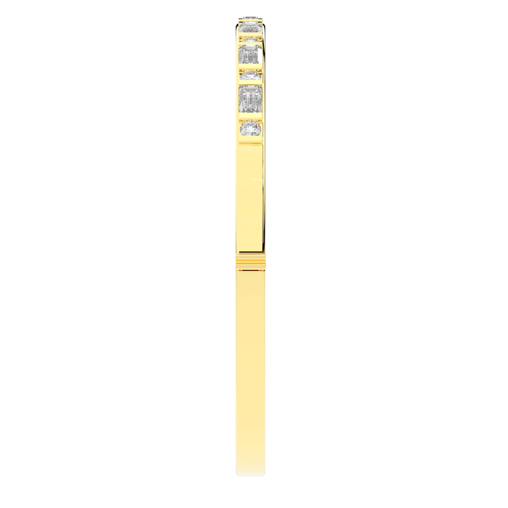 2.75CT.TW ROUND AND EMERALD CUT LAB DIAMOND SHARED PRONG BANGLE - Nazarelle