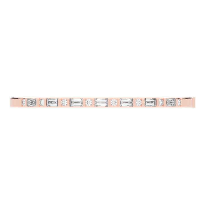 2.75CT.TW ROUND AND EMERALD CUT LAB DIAMOND SHARED PRONG BANGLE - Nazarelle