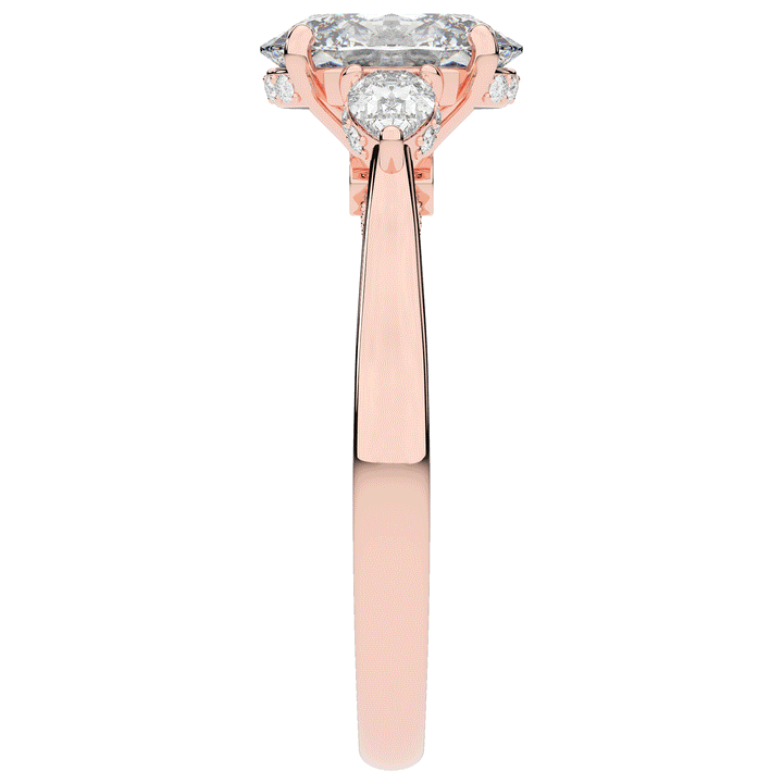 2.40CT.TW OVAL LAB DIAMOND 3 STONE ENGAGEMENT RING - Nazarelle