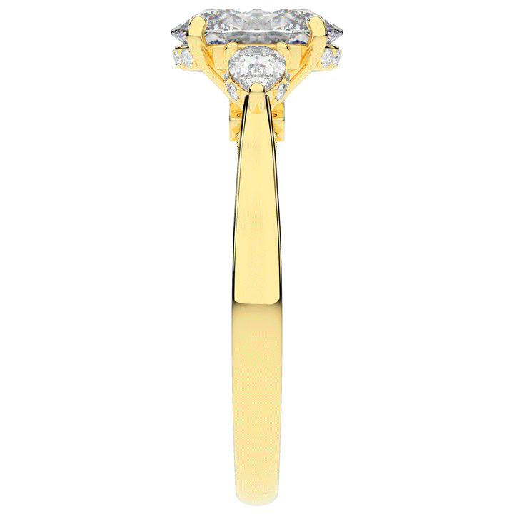 2.40CT.TW OVAL LAB DIAMOND 3 STONE ENGAGEMENT RING - Nazarelle