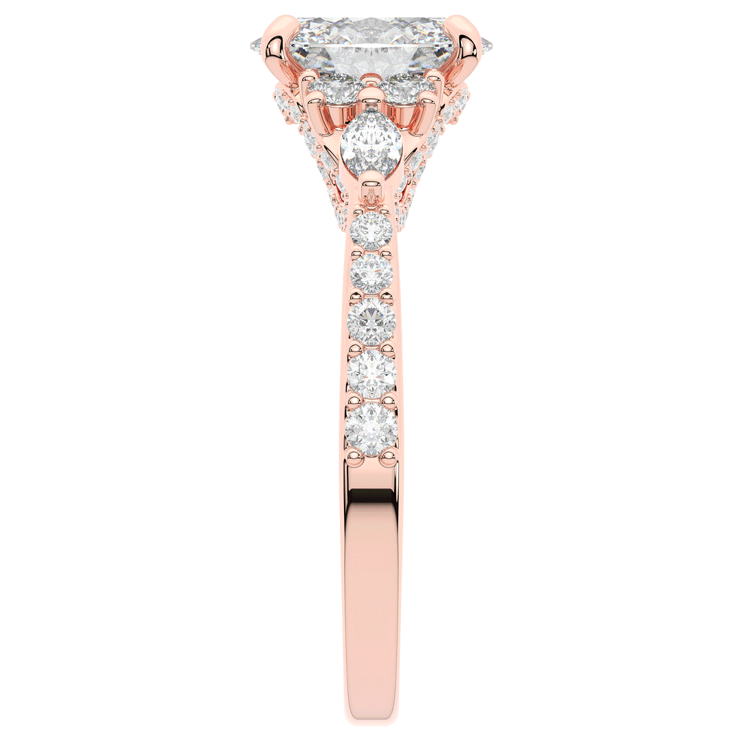 1.35CT.TW OVAL LAB DIAMOND ENGAGEMENT RING - Nazarelle