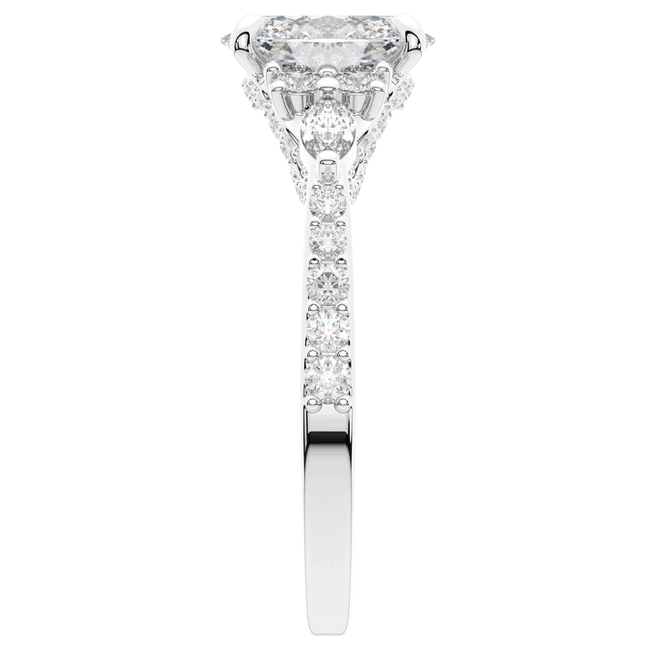 1.35CT.TW OVAL LAB DIAMOND ENGAGEMENT RING - Nazarelle