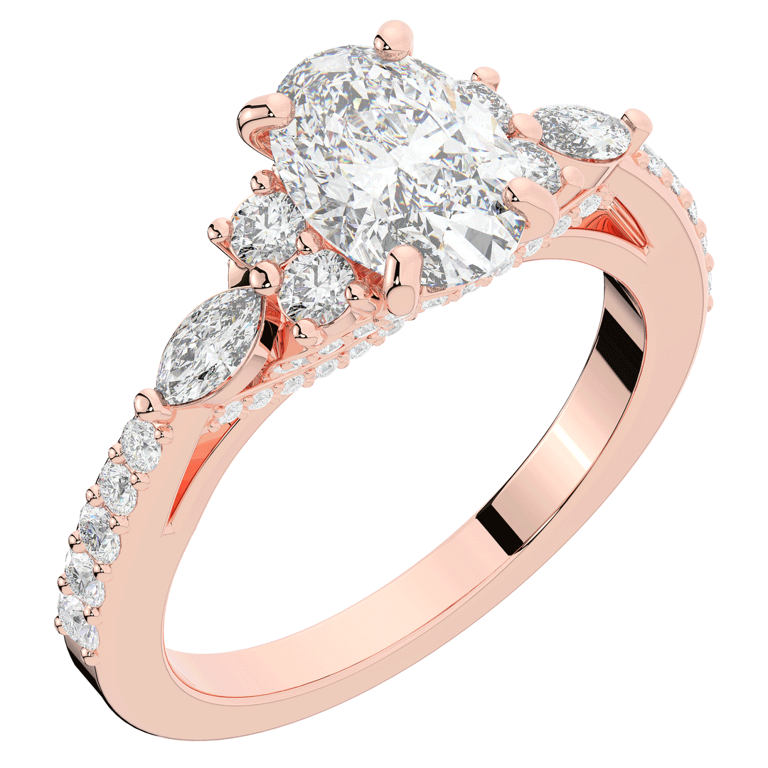 1.35CT.TW OVAL LAB DIAMOND ENGAGEMENT RING - Nazarelle