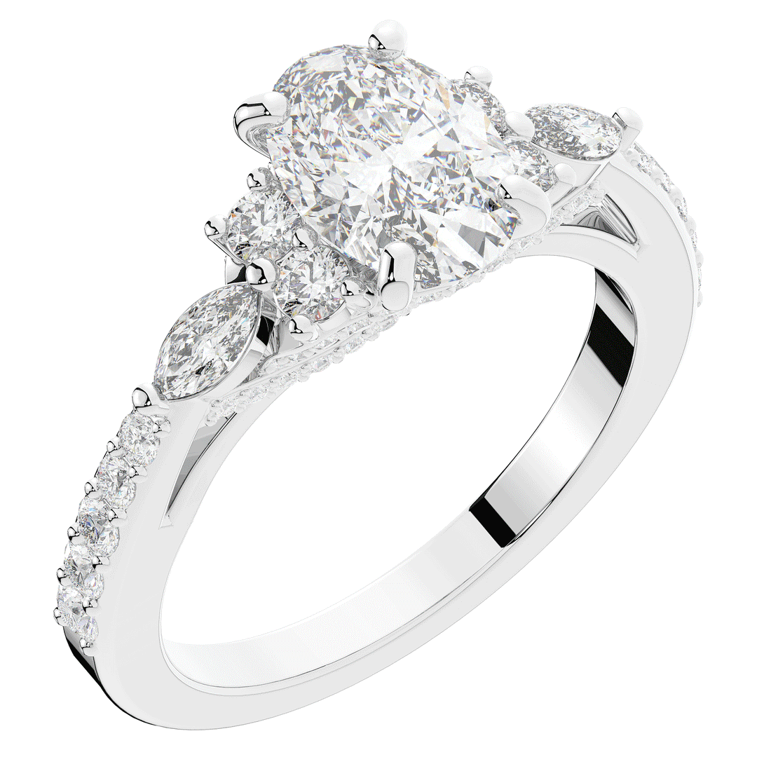 1.35CT.TW OVAL LAB DIAMOND ENGAGEMENT RING - Nazarelle