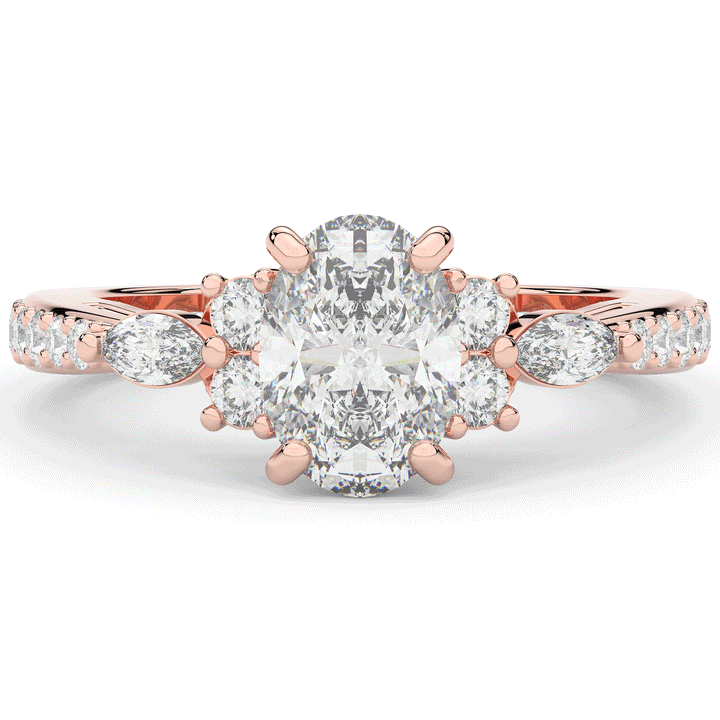 1.35CT.TW OVAL LAB DIAMOND ENGAGEMENT RING - Nazarelle