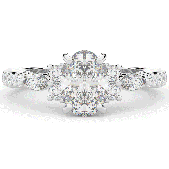 1.35CT.TW OVAL LAB DIAMOND ENGAGEMENT RING - Nazarelle