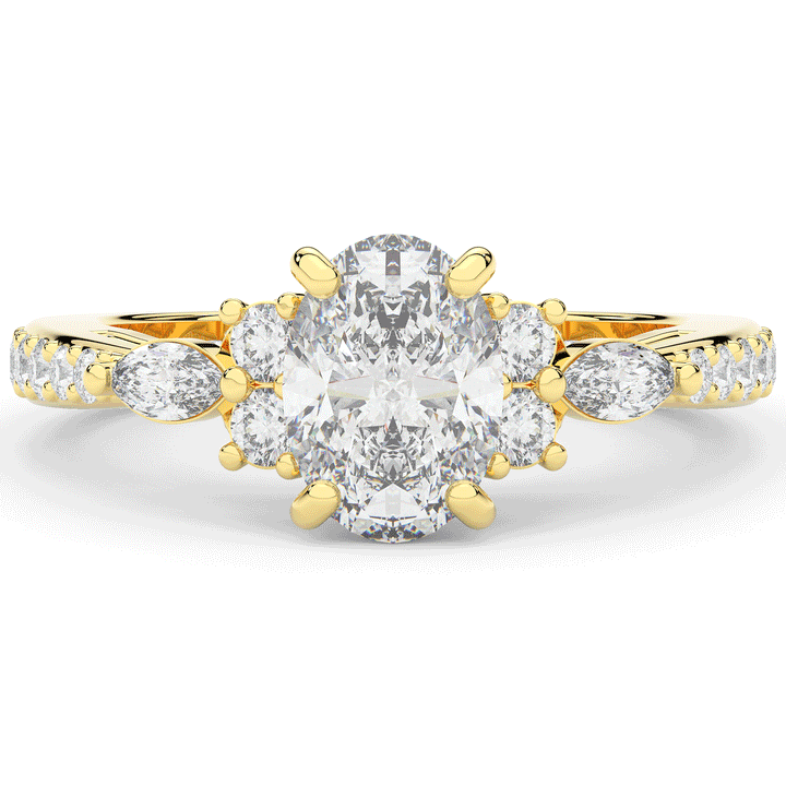 1.35CT.TW OVAL LAB DIAMOND ENGAGEMENT RING - Nazarelle