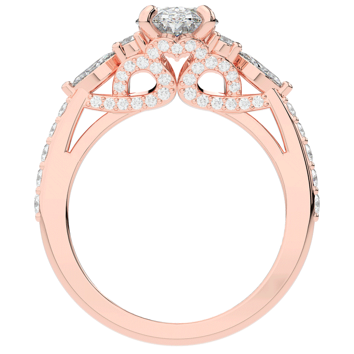1.35CT.TW OVAL LAB DIAMOND ENGAGEMENT RING - Nazarelle