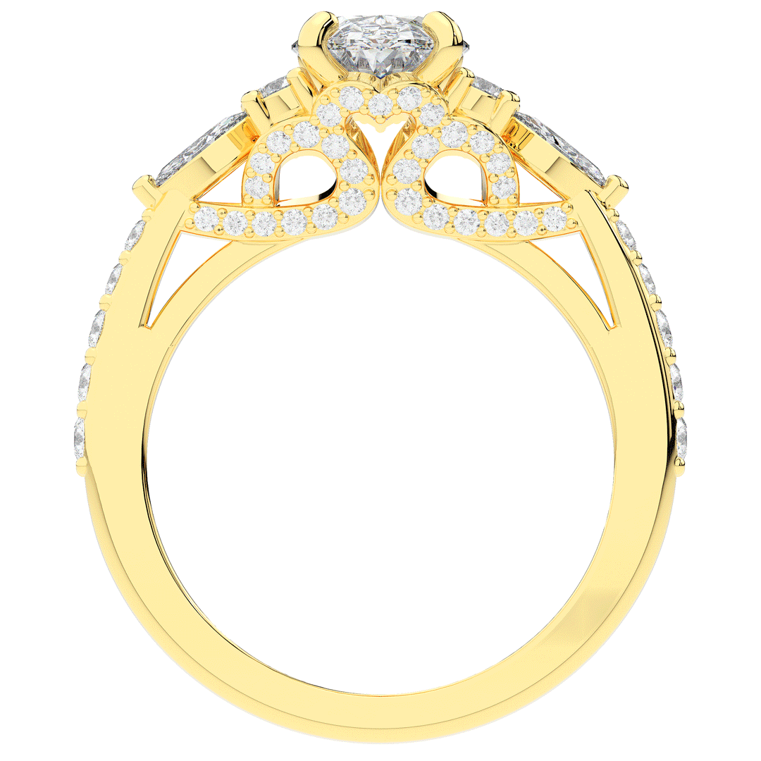 1.35CT.TW OVAL LAB DIAMOND ENGAGEMENT RING - Nazarelle