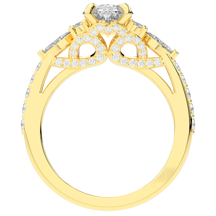 1.35CT.TW OVAL LAB DIAMOND ENGAGEMENT RING - Nazarelle