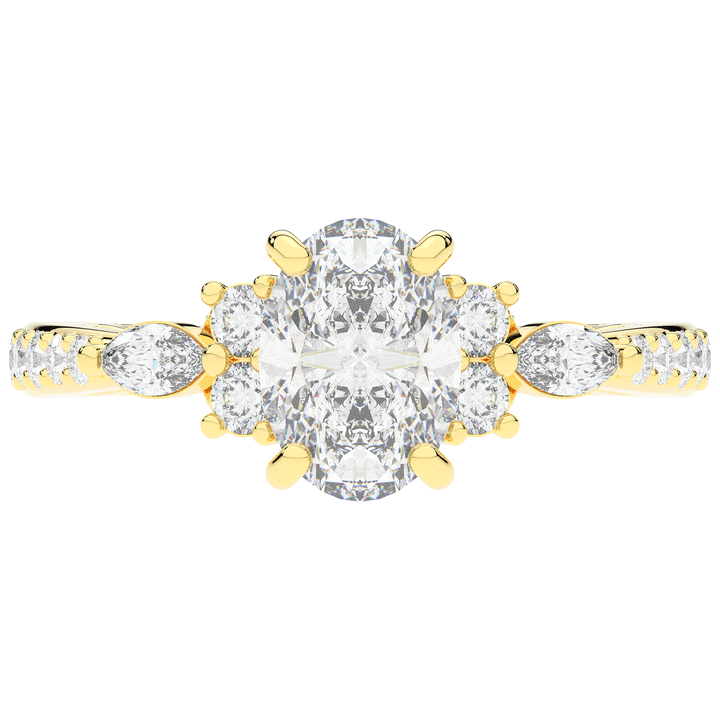 1.35CT.TW OVAL LAB DIAMOND ENGAGEMENT RING - Nazarelle