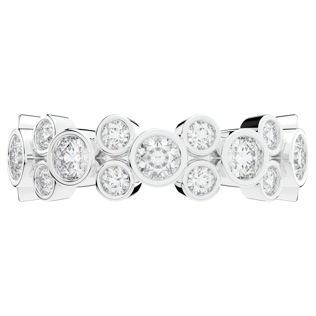 1.80CT.TW ROUND LAB DIAMOND BEZEL SET ETERNITY WEDDING BAND - Nazarelle