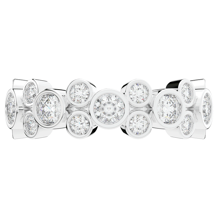 1.80CT.TW ROUND LAB DIAMOND BEZEL SET ETERNITY WEDDING BAND - Nazarelle