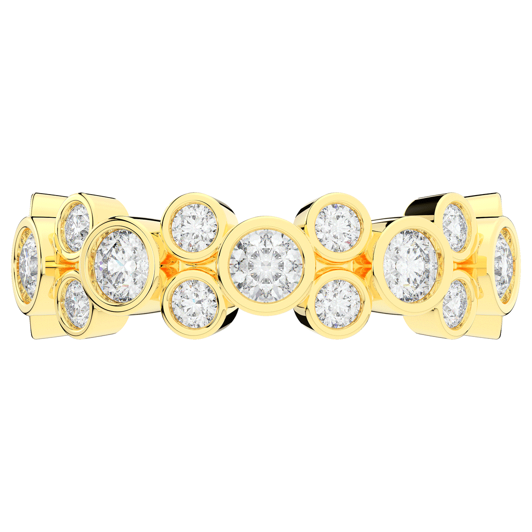1.80CT.TW ROUND LAB DIAMOND BEZEL SET ETERNITY WEDDING BAND - Nazarelle