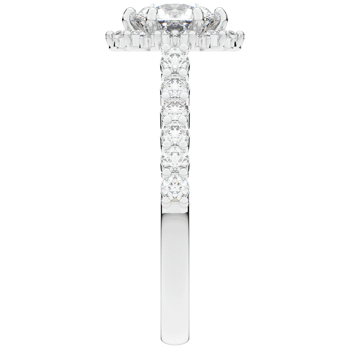 1.60CT.TW ROUND LAB DIAMOND HALO ENGAGEMENT RING - Nazarelle